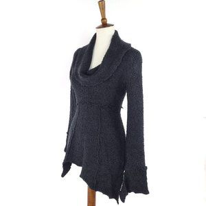 Chaudry Wool Blend Boucle Bohemian Cowl Neck Sweater Small/Medium